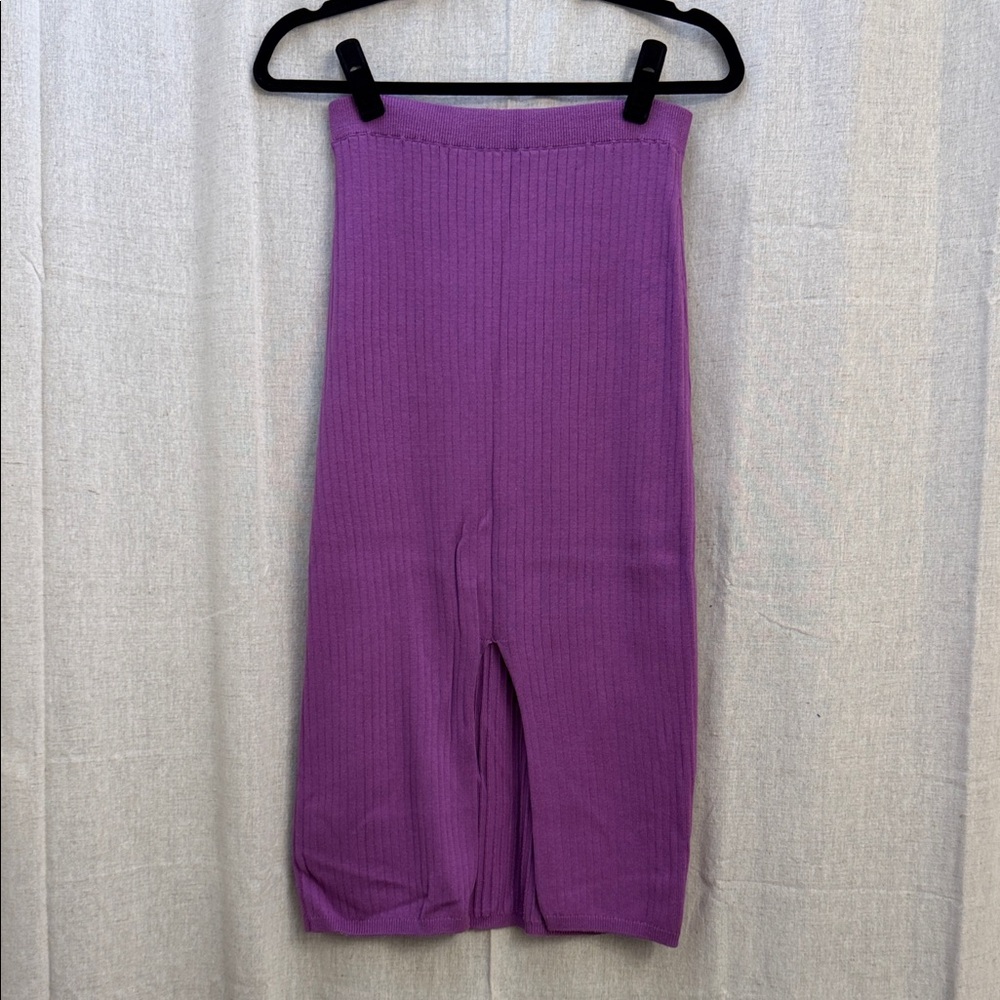 Free People Purple Ribbed Skirt